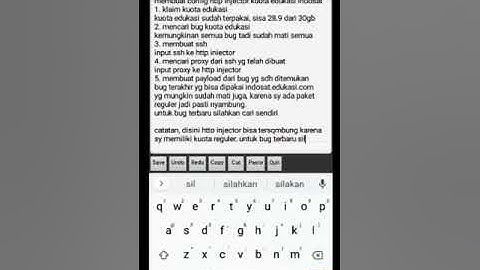 Cara membuat config HTTP Injector kuota edukasi Indosat, Telkomsel, support semua operator