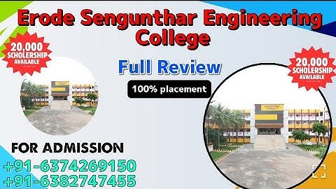 Erode Sengunthar Engineering college Top college Admission Helpline ☎️:6374269150
