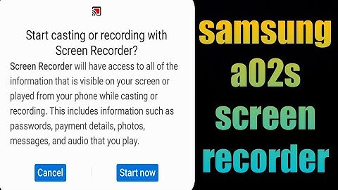 samsung a02s screen recorder | how to record screen on samsung a02s