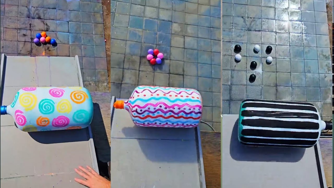 🎈Breaking Glass Bottles and Balloon Drops! Crushing Crunchy & Soft Things!🔥