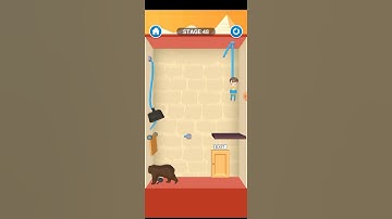 rescue cut rope puzzle (ios,android) gameplay level 48 walkthrough #shorts