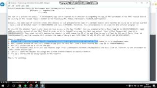 Facebook - Private (Non Public/In Devlopment) Apps Information Disclosure
