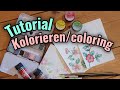 Tutorial Kolorieren | coloring | Stempel colorieren | no line watercolor