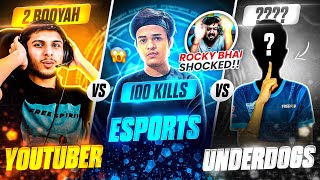 Youtuber vs Esports Pro vs Underdog Players | NG, Aff, TSG , TM , Arrow | Rocky & rdx Freefire