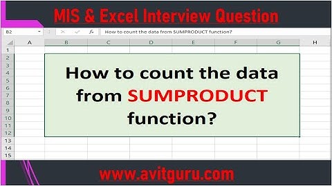 How to count data from SUMPRODUCT function?