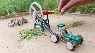 diy tractor chaff cutter machine & water pump science project @minimachine9890