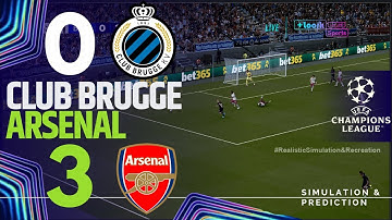 CLUB BRUGGE 0-3 ARSENAL UEFA CHAMPIONS LEAGUE 2025-26 Simulation/Recreation