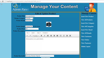 E Commerce Website in PHP & MySQL Part 50   Admin Panel
