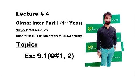 Class Inter Part I-Ch# 9 Ex:9.1(Q# 1, 2)-MATHEMATICS BY ALY AHMED-Inter Math