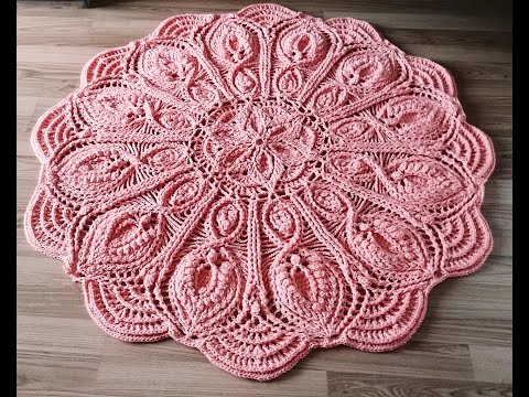 crochet home rug #55/how to crochet mandala/tapete caseiro de crochê ...