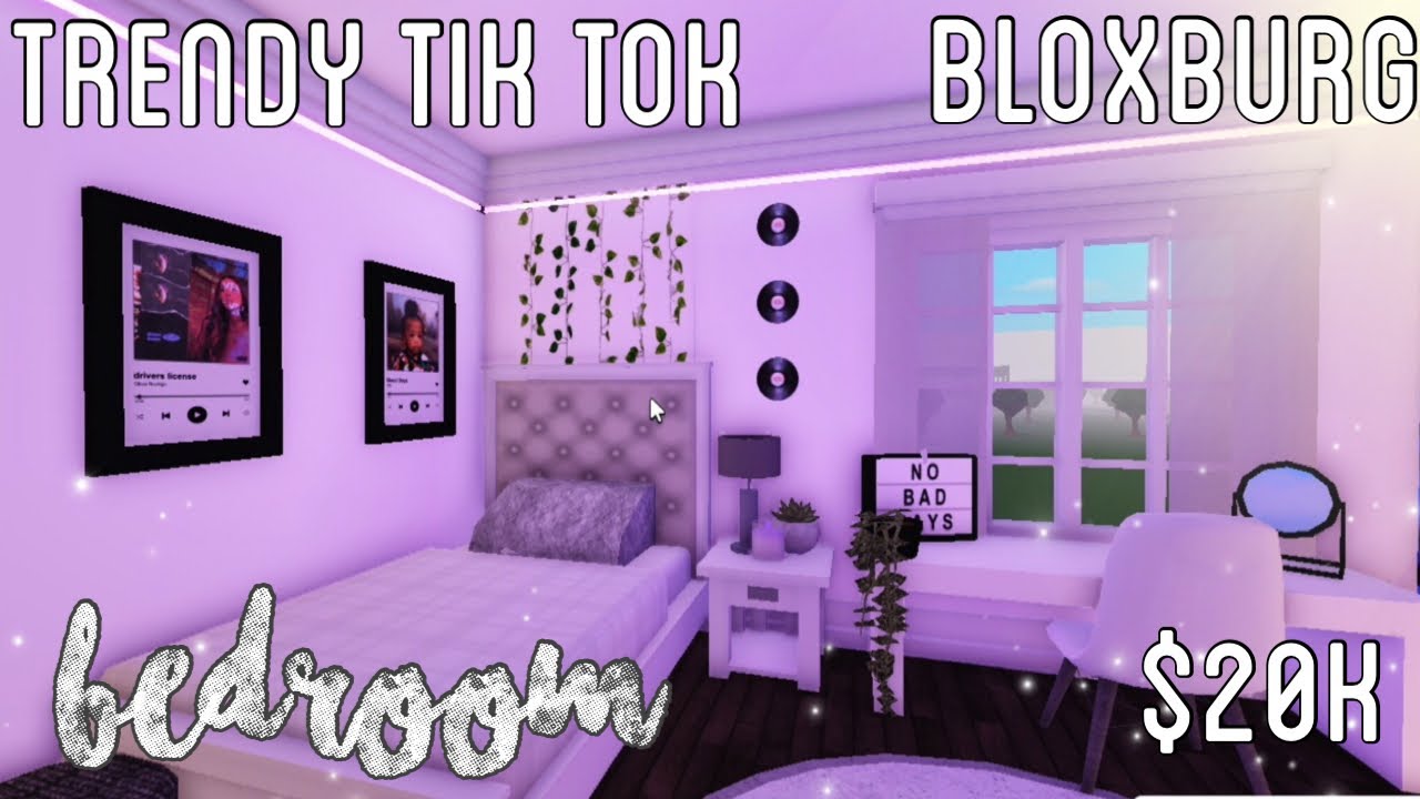Trendy TikTok Bedroom Bloxburg (Revamped) || Bloxburg Vaporwave ...