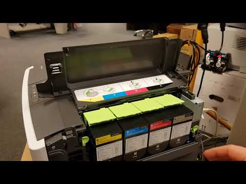 Lexmark CS317dn how to change toner cartridge