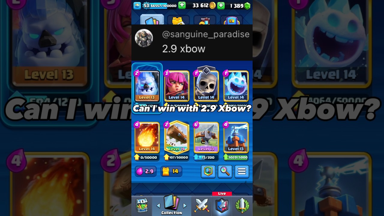 Can I win with 2.9 Xbow? 