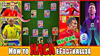 How to hack 110 rated players in efootball mobile | efootball24 hack | pes24 hack