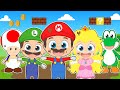 CINCO BEBES 🎮 Mario y sus amigos 🎵 Canciones para niños