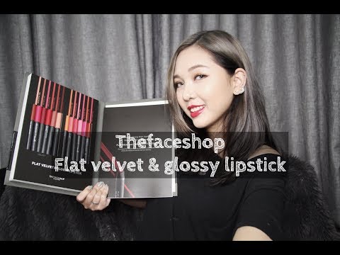 |Swatch + Review| THEFACESHOP Flat Velvet And Glossy Lipstick