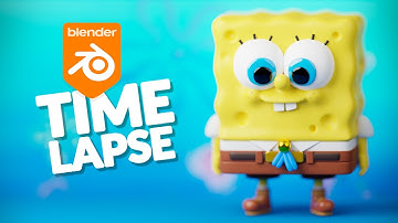 SpongeBob Sculpt in Blender - Time Lapse