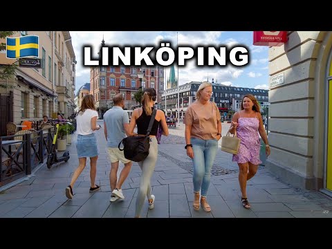 Walking in Linköping, Sweden - City Tour and Cathedral