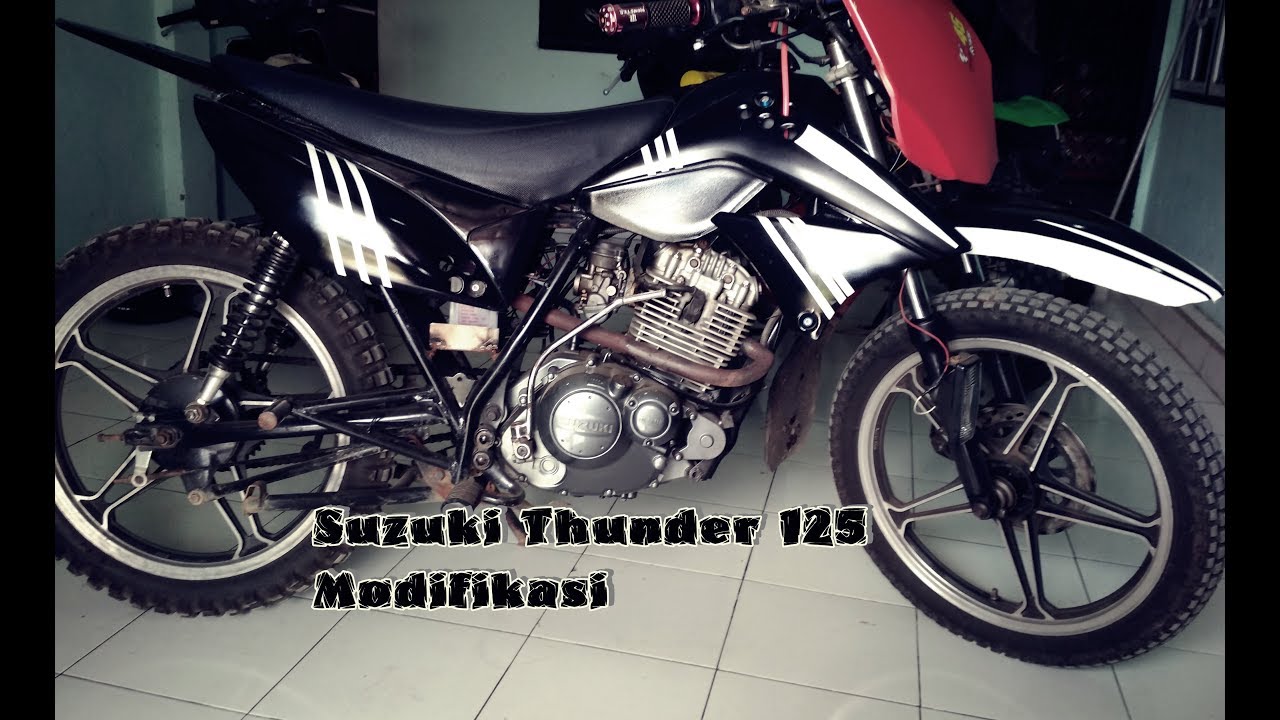 Suzuki Thunder 125 Modifikasi Kawasaki KLX 150 Makassar Motovlog YouTube