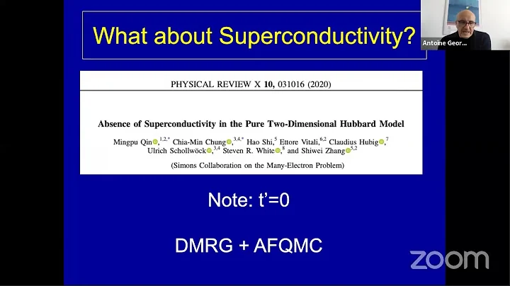 Antoine Georges - Superconductivit...  2D Hubbard ...