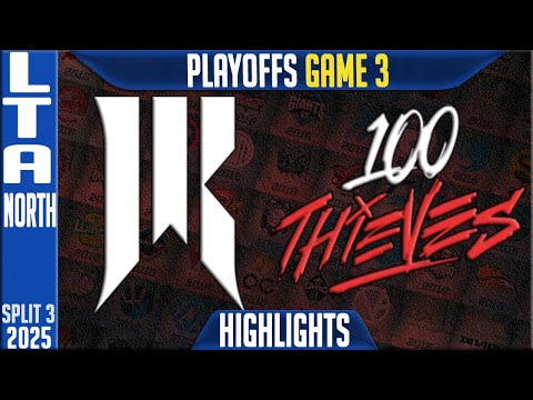 SR vs 100T Game 3 Highlights | LTA North Playoffs 2025 | Shopify Rebellion vs 100 Thieves
