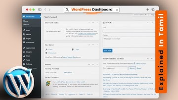 WordPress Dashboard Explained in Tamil – Complete Beginner