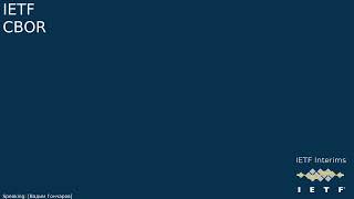IETF interim: CBOR Working Group 2026-08-05 14:00