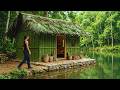 Building a Cozy Bamboo House Right by the Lake | Bushcraft, Survival, Off Grid Living