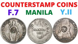 Counterstamp F7 Yii Coins - Spanish Philippine Coin - Manila Countermarked - Value Update