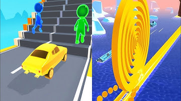 Shape Shifting Game vs Spiral Roll - Android iOS Mobile Gameplay Walkthrough