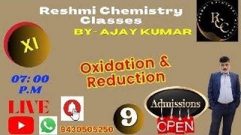 Class 11th || OXIDATION & REDUCTION || Important topic || Reshmi Chemistry Classes By Ajay Kumar