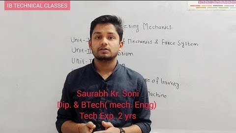 Engg. Mechanics || 3rd Sem LE ||Diploma In Electrical Engg. || 7488349472 @IBTechnicalClasses