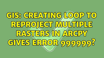 GIS: Creating loop to reproject multiple rasters in ArcPy gives ERROR 999999? (2 Solutions!!)