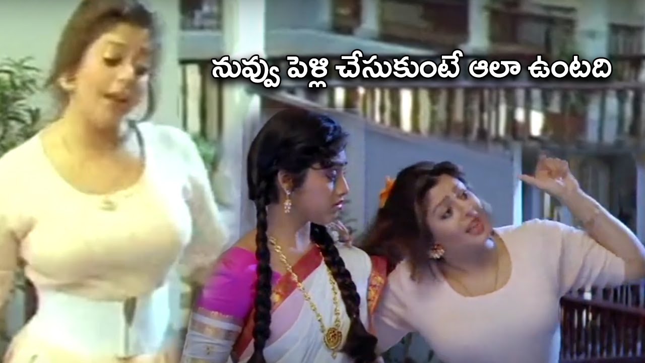 Nagma Scolding Meena || Allari Alludu Movie Scenes || Nagarjuna || Rao Gopala Rao || Cine Square