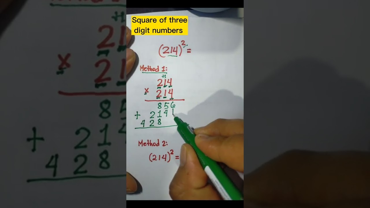 SQUARE OF THREE DIGIT NUMBERS
