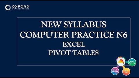 COMPUTER PRACTICE N6 PIVOT TABLE