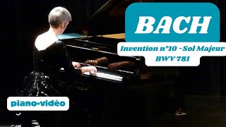 BACH - Invention n°10 - BWV 781 - Sol Majeur