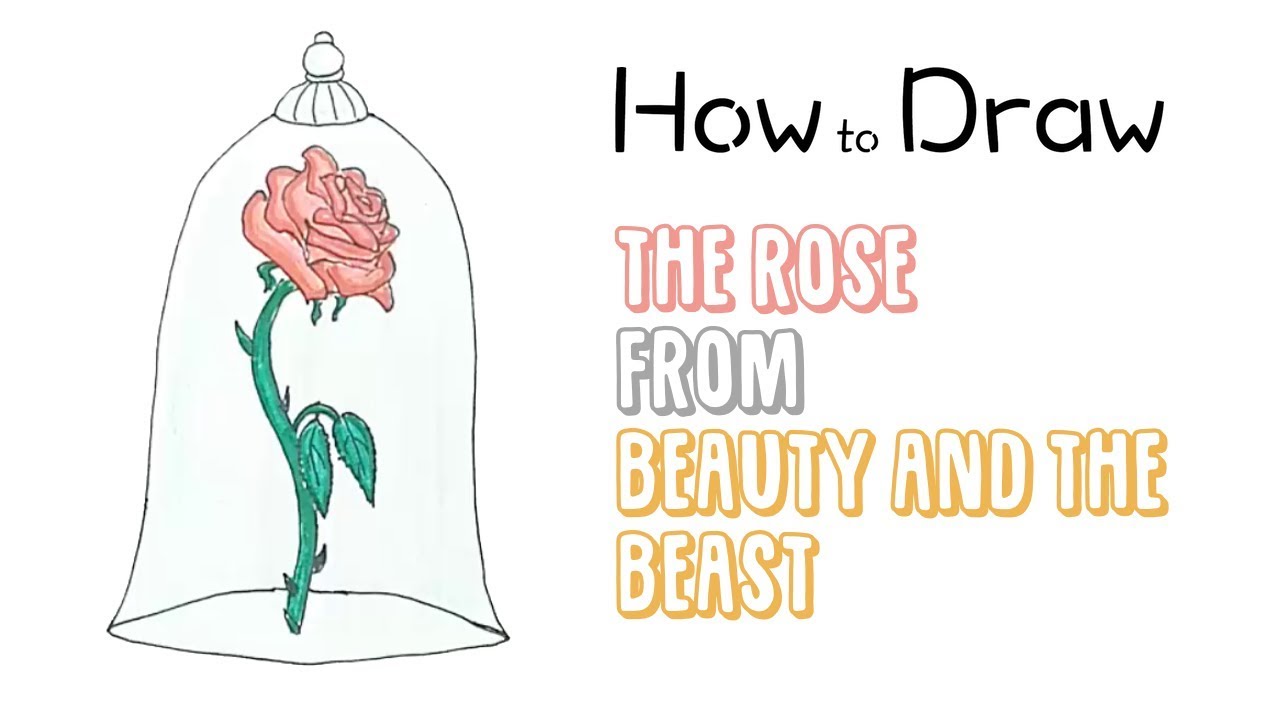 How To Draw The Rose From Beauty And The Beast Youtube