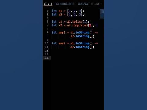 JavaScript Array toSpliced Method - YouTube