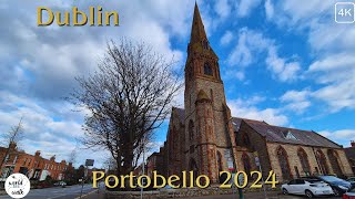 Dublin afternoon walking tour  Portobello  4K 60fps (2024)
