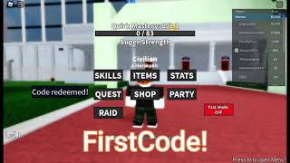 *ALL 6 CODES* My Hero Mania | Roblox New Codes