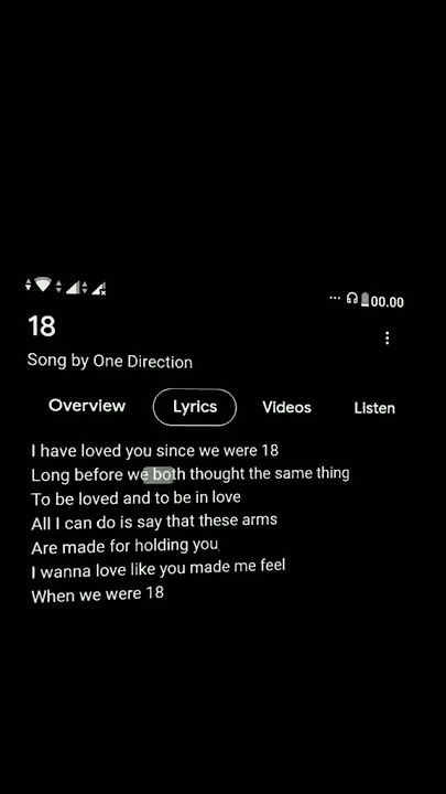 Story wa Lagu 18 by One Direction 🎶