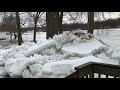 Ice Jam forms directly in front of house Part 2