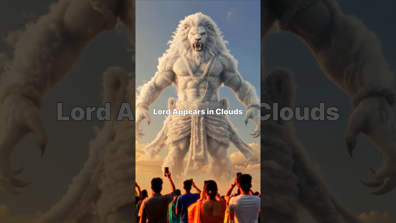 Lord Narsimha Appears in Clouds Over India 🌩️ | Divine Miracle | Chanakya Sitar for Mental Health