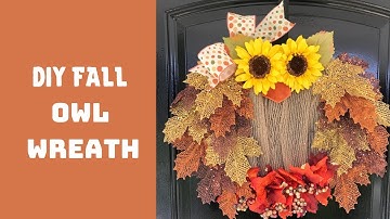 Deco Mesh Owl Wreath - Easy Fall Wreath DIY - Grace Monroe Home