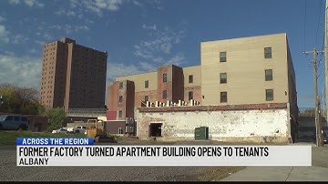 Former factory turned apartment buildings open to tenants