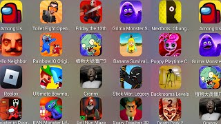 Superhero Play 456,Roblox,Grimace Monster Scary,Free Fire,Poppy Playtime Chapter 2,Banana Survival