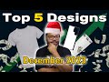 Top 5 Best Selling T-Shirt Designs For December 2023 | Best Print On Demand Designs