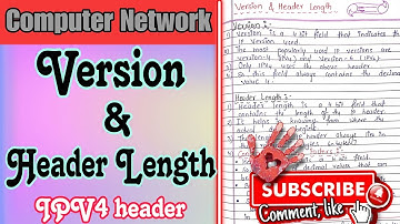 Header Length & Version Field in IPV4 Header Explained 🌐 #ComputerNetwork