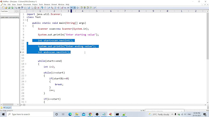 Java program to print prime numbers in a given range